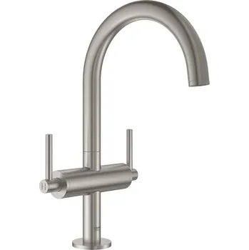 Vodovodní baterie GROHE Atrio - Umyvadlová jednootvorová baterie, DN 15, velikost L, SuperSteel 21022DC3