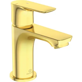 Vodovodní baterie Ideal Standard Connect Air - Umyvadlová baterie Slim Piccolo s BlueStart bez odtokové garnitury, kartáčovaná zlatá A7019A2