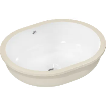 Umyvadlo Hansgrohe Xuniva U umyvadlo pro spodní montáž 450/350 bez otvoru pro baterii, s přepadem, SmartClean, bílá 61050450