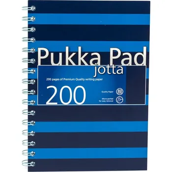 Blok Pukka Pad spirálový blok Navy Blue Jotta A5, papír 80g,100 listů, modrý, linkovaný