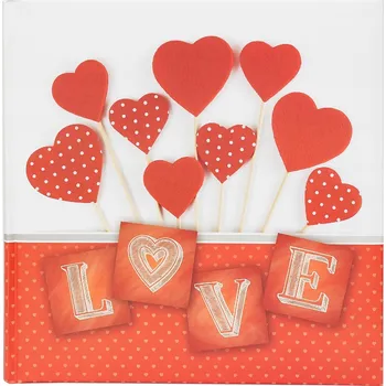 Fotoalbum Album na fotografie k vlepování, 60 stran – srdíčka