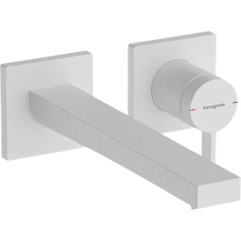 Vodovodní baterie Hansgrohe Tecturis E Páková umyvadlová baterie pod omítku, montáž na stěnu EcoSmart+ s výtokem 22,5 cm, matná bílá 73051700