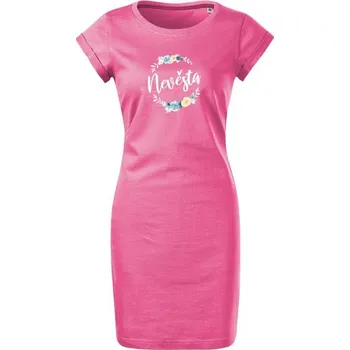 Dámské šaty Bontis Šaty Nevěsta LUČNÍ VĚNEC - Purpurová | XL