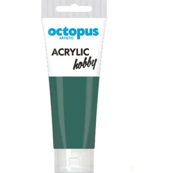 Vodová barva Akrylová barva OCTOPUS Hobby, viridiánská zelená,, 75 ml