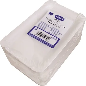 Party nádobí papírový tácek 3 (11 x 17cm) v balení 10ks