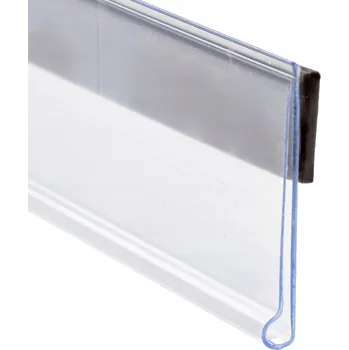 CENOVKOVÉ LIŠTY S MAGNETICKOU PÁSKOU NA ETIKETY RAL 7035 - 52X988 MM - 10 KS