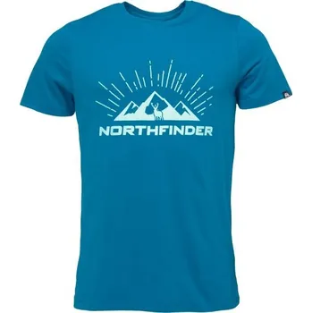 Pánské tričko Northfinder BLAZH S Modrá, Bílá
