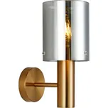 Italux WL-5581-1A-BRO+SG nástěnné svítidlo Sardo 1x40W E27 mosaz, kouřové sklo