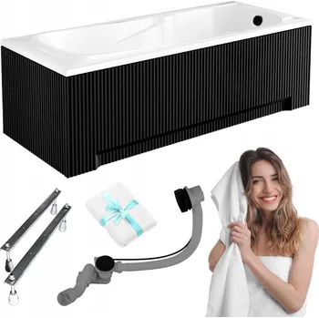 Vana Obdélníková akrylátová vana Besco Majka Nova, boční odtok, 170 x 70 cm