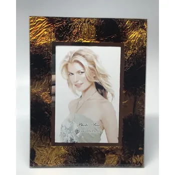 Rám na obraz Skleněný rámeček na fotografie hnědý