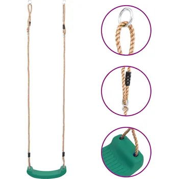 Dětská houpačka vidaXL Houpačka pro děti zelená