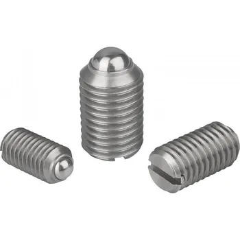 Pružné opěrky s drážkou a kuličkou, nerezová ocel 03010-04