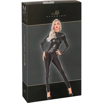 Dámský overall Noir - dlouhý overal s hadím vzorem (černý) - XL