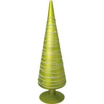 Vánoční dekorace Dekorační špice zelená, výška 30 cm