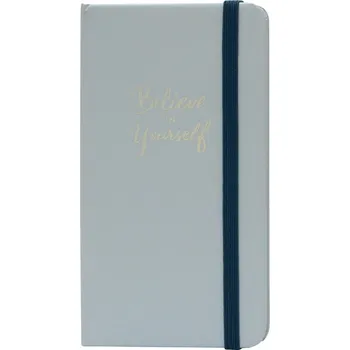 Blok Zápisník s elastickým uzávěrem, šedý,60 listů, papír 80g, 75x135mm