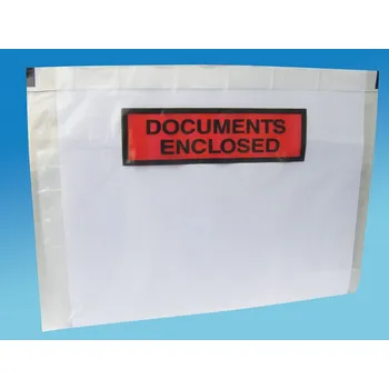 Obálka Nalepovací obálka C5 rozměr 245 x 165 + 15 mm s nápisem DOCUMENTS ENCLOSED