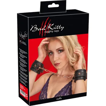 Bad Kitty - pouta s řetězem (černá-rosegold)