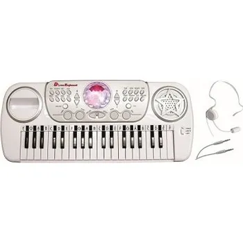 Hudební nástroj pro děti Klávesy s disco koulí a mikrofonem 50 x 21 cm