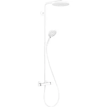 Vodovodní baterie Hansgrohe Raindance Select S Showerpipe 240 1jet PowderRain s termostatem, matná bílá 27633700