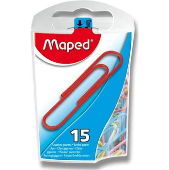 Kancelářská sponka Sponky MAPED Jumbo barevné - 50mm, 15ks