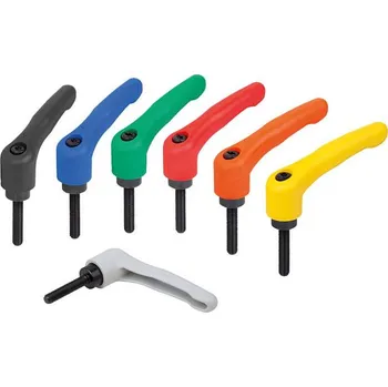 Nábytkové kování Upínací páky z plastu s vnějším závitem, ocelové části brynýrované 06610-50-20688X20