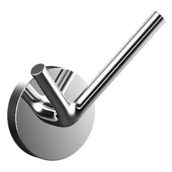 Držák na ručník Emco Round - Dvojitý háček 40 mm, montáž pomocí lepení nebo vrtání, chrom 437500101