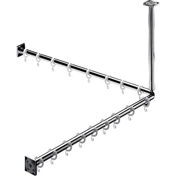 Nábytkové kování Emco System 2 - Sprchový závěs 783 mm, chrom-bílá 358700120