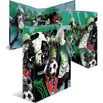 Designový pákový pořadač A4 7cm karton, motiv - Street Soccer (Pouliční fotbal)