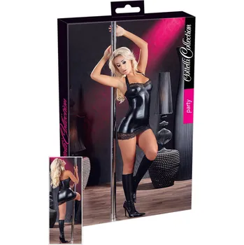 Dámské šaty Cottelli - Party time - černé šaty s krkem - L