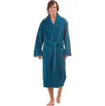 Unisex dlouhý savý župan se šálovým límcem TAMPA petrolejová - 6XL