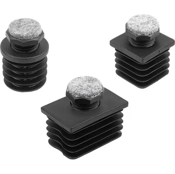 Nábytkové kování Nastavovací zátky z plastu, s plstěnou kluznou plochou pro kulaté a čtyřhranné trubky 27799-15-3535202529