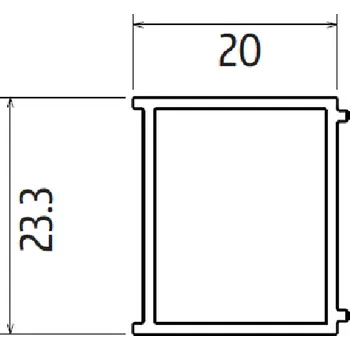 GLASS 1989 Glass Soho - Profil na prodloužení rámu, ACC0341