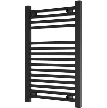 Radiátor KOUPELNOVÝ RADIÁTOR ČERNÝ ŽEBŘÍKOVÝ 80x50 cm MODERNÍ OTOPNÉ TĚLESO BERGEN
