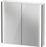 Duravit XViu - Zrcadlová skříňka s osvětlením, Icon verze, 820x156 mm, černá matná XV71420B2B2