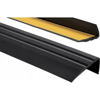 Stavební profil SCHODOVÝ PROFIL PVC Protiskluzový 50x25 1,30m Černý