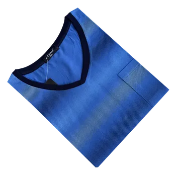 Pánská noční košile Pánská noční košile s krátkým rukávem Big C-lemon -AL8353V Barva: Světle modrá, Velikost: 3XL