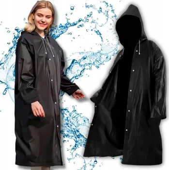 Pláštěnka Velký plášť / Pončo do deště ČERNÝ PPD vel. - XL - dámský / pánský
