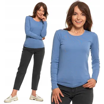 Dámské tričko DÁMSKÉ TRIČKO S DLOUHÝM RUKÁVEM HLADKÉ TRIČKO KLASICKÉ MORAJ 3XL