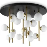 Ideal Lux 328393 PERLAGE stropní svítidlo 18xG9 D750mm saténová mosadz, bílá