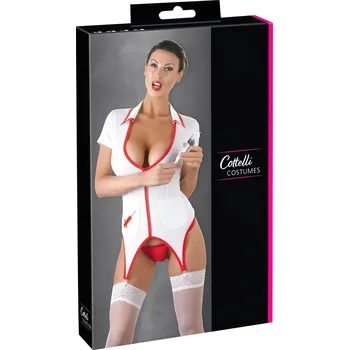 Dámský erotický kostým Cottelli - Svůdné zdravotní sestřička vršek - M