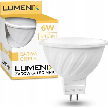 Žárovka LED žárovka MR16 12V DC 540lm 6W Teplá bílá