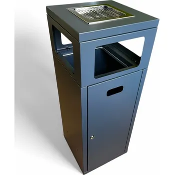 Venkovní odpadkový koš PROFIBA Venkovní koš City se stříškou s popelníkem