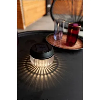 Lampička LUTEC 6938602330 DIVA solární stolní svítidlo LED V82mm 0,11W/13lm 4000K IP44, 900mAh 1,2VDC Ni-MH battery, černá matná