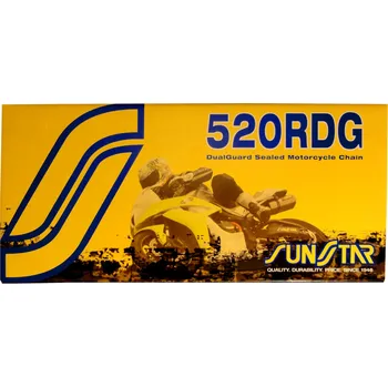 Řetězová sada pro motocykl řetěz 520RDG, SUNSTAR (x-kroužek, barva černá, 110 článků)