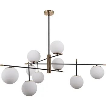 ITALUX PND-43660-9 Stelia závěsné svítidlo 9xE14 D1280mm černá, starožitná bronzová, bílá