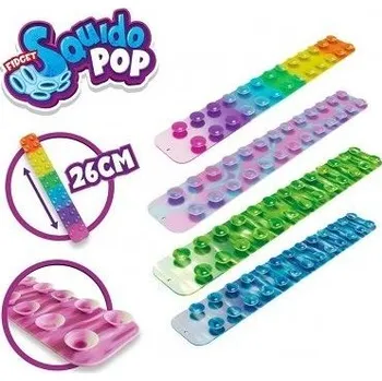 Dětská houpačka Squido pop/Přísavky antistresové silikon 26cm mix barev