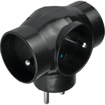 Elektrická zásuvka Rozbočka elektrický rozbočovač se 3 zásuvkami R-31 LTC (LX9511) černý