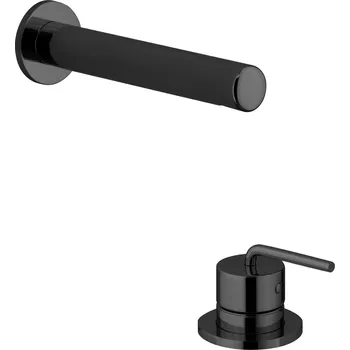 Vodovodní baterie Alpi Allen - Umyvadlová baterie nástěnná s ovládáním na desce, černá matná AL98877NE18