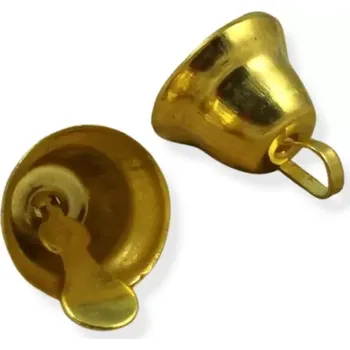 Dekorační zvoneček zlatý - 5 ks