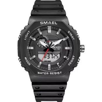 Hodinky SMAEL 8037 studentské duální hodinky Černé